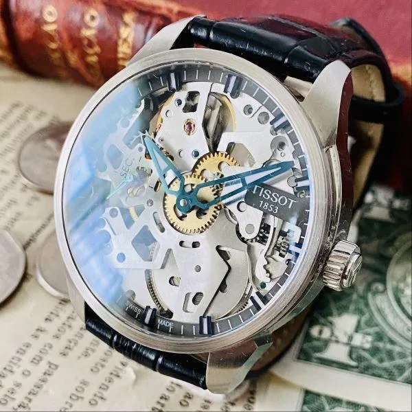 Tissot T-Complication Squelette luxury watch manual winding men's women's vintage analog wristwatch precious beautiful goods