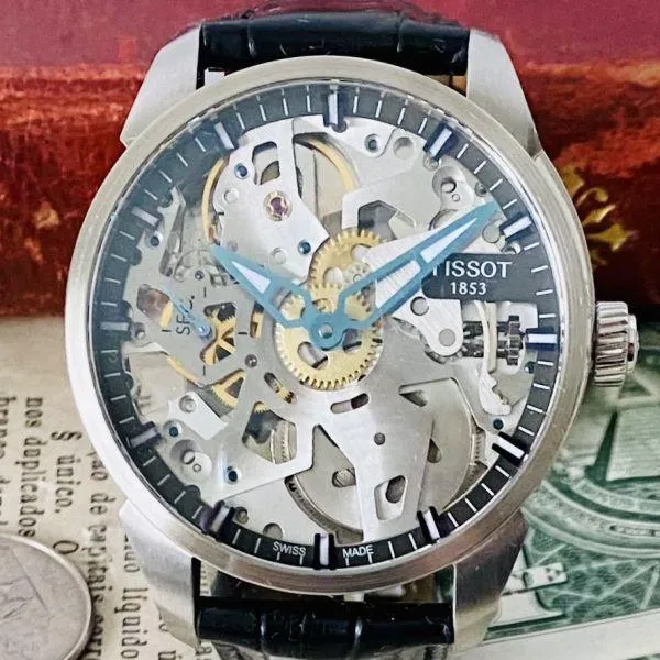 Tissot T-Complication Squelette luxury watch manual winding men's women's vintage analog wristwatch precious beautiful goods