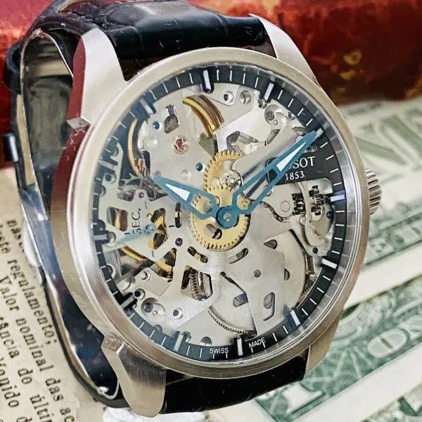 Tissot T-Complication Squelette luxury watch manual winding men's women's vintage analog wristwatch precious beautiful goods