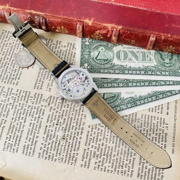 Tissot T-Complication Squelette luxury watch manual winding men's women's vintage analog wristwatch precious beautiful goods