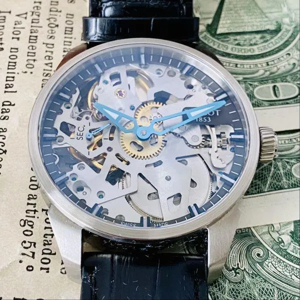 Tissot T-Complication Squelette luxury watch manual winding men's women's vintage analog wristwatch precious beautiful goods