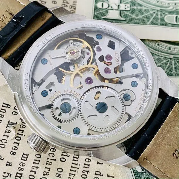 Tissot T-Complication Squelette luxury watch manual winding men's women's vintage analog wristwatch precious beautiful goods