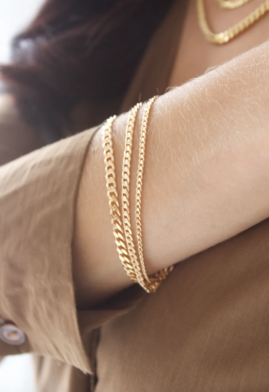 Triple Cuban Chain Bracelet (I420A)