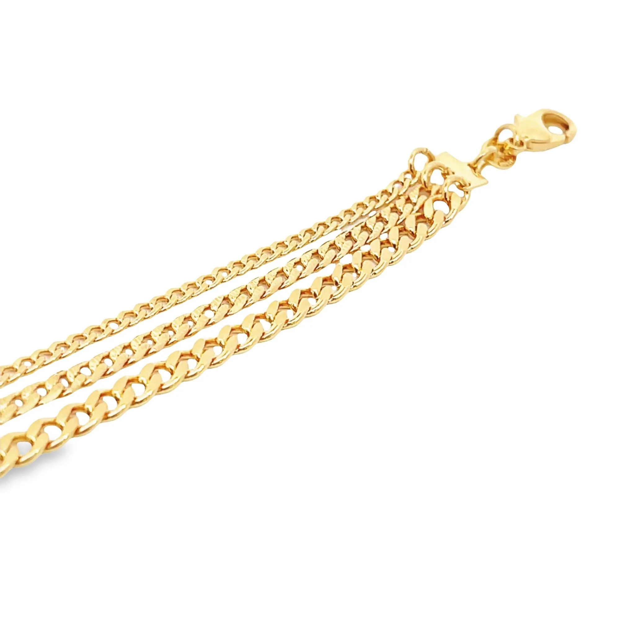 Triple Cuban Chain Bracelet (I420A)