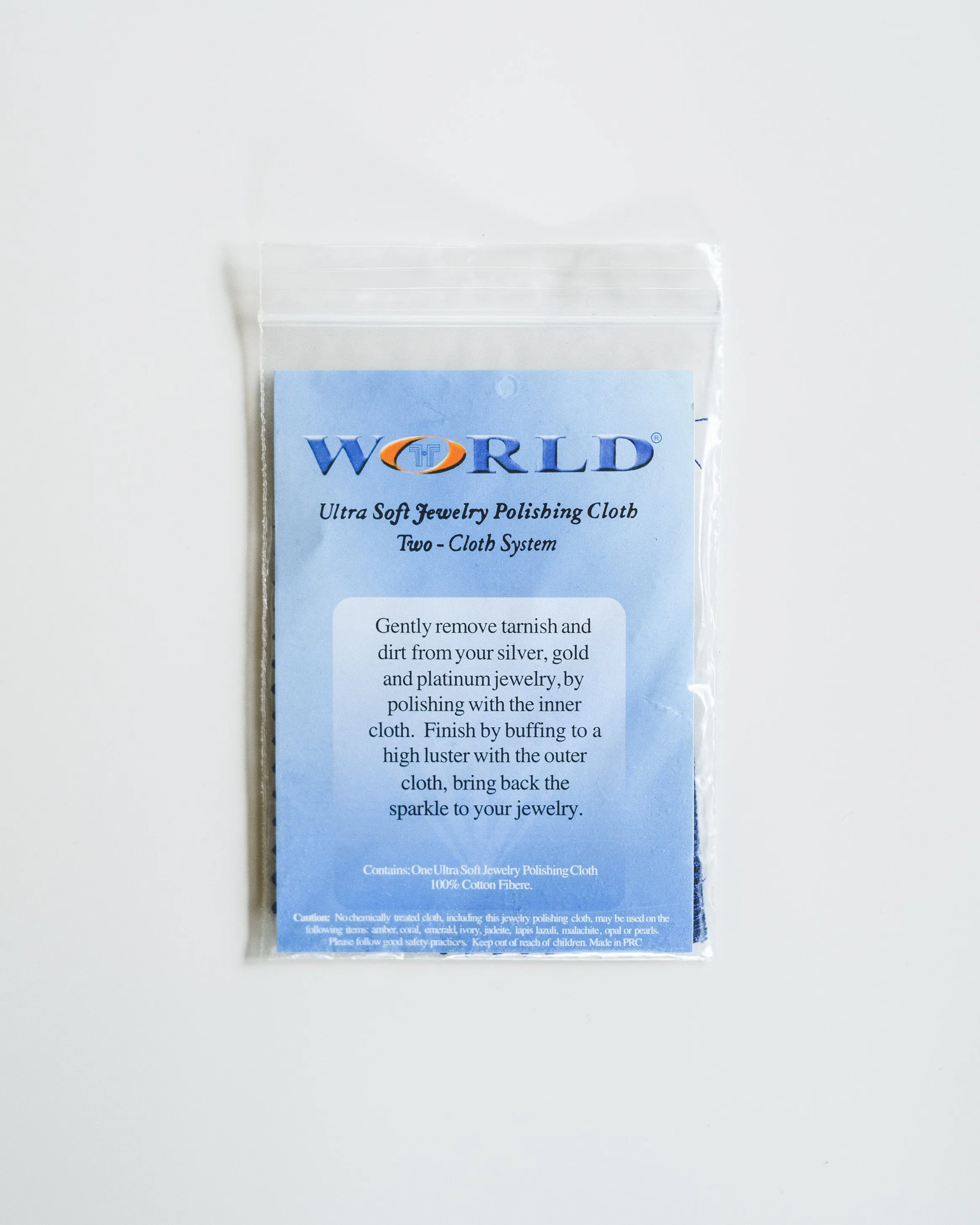 Ultra Soft Jewelry Sterling Silver Polishing 2-Step Cloth