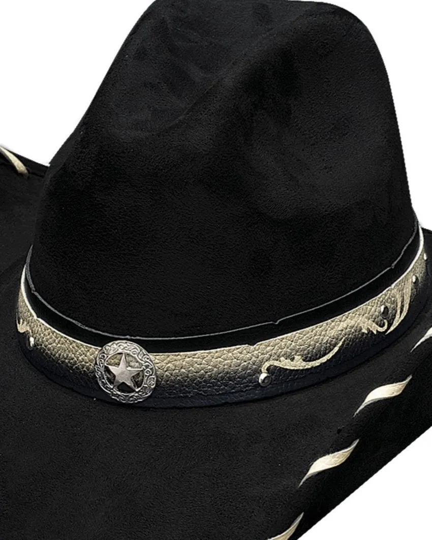 UNISEX WESTERN HAT STRAIGHT SHOOTER BLACK