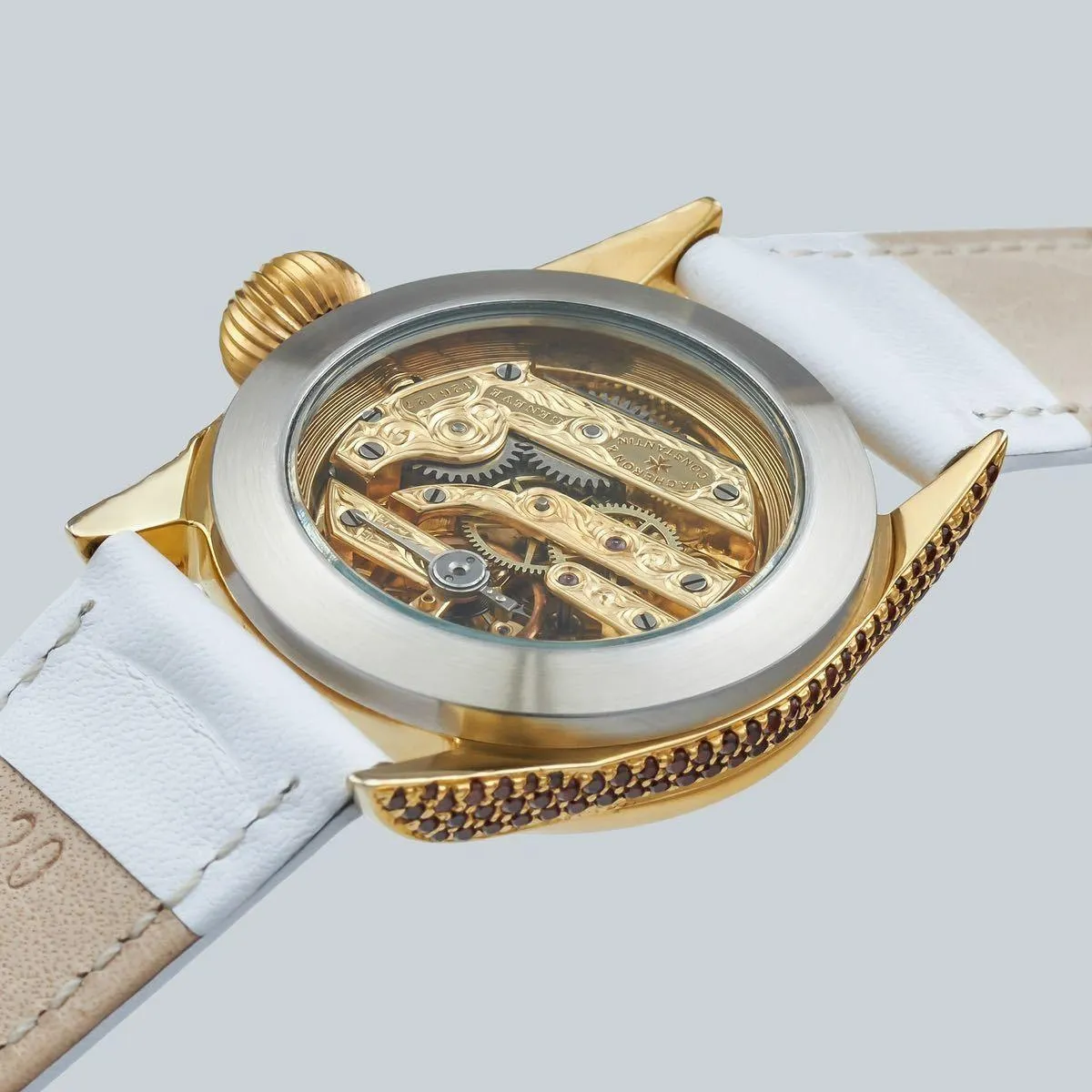 VACHERON & CONSTANTIN pocket watch with 35mm silver dial leather band