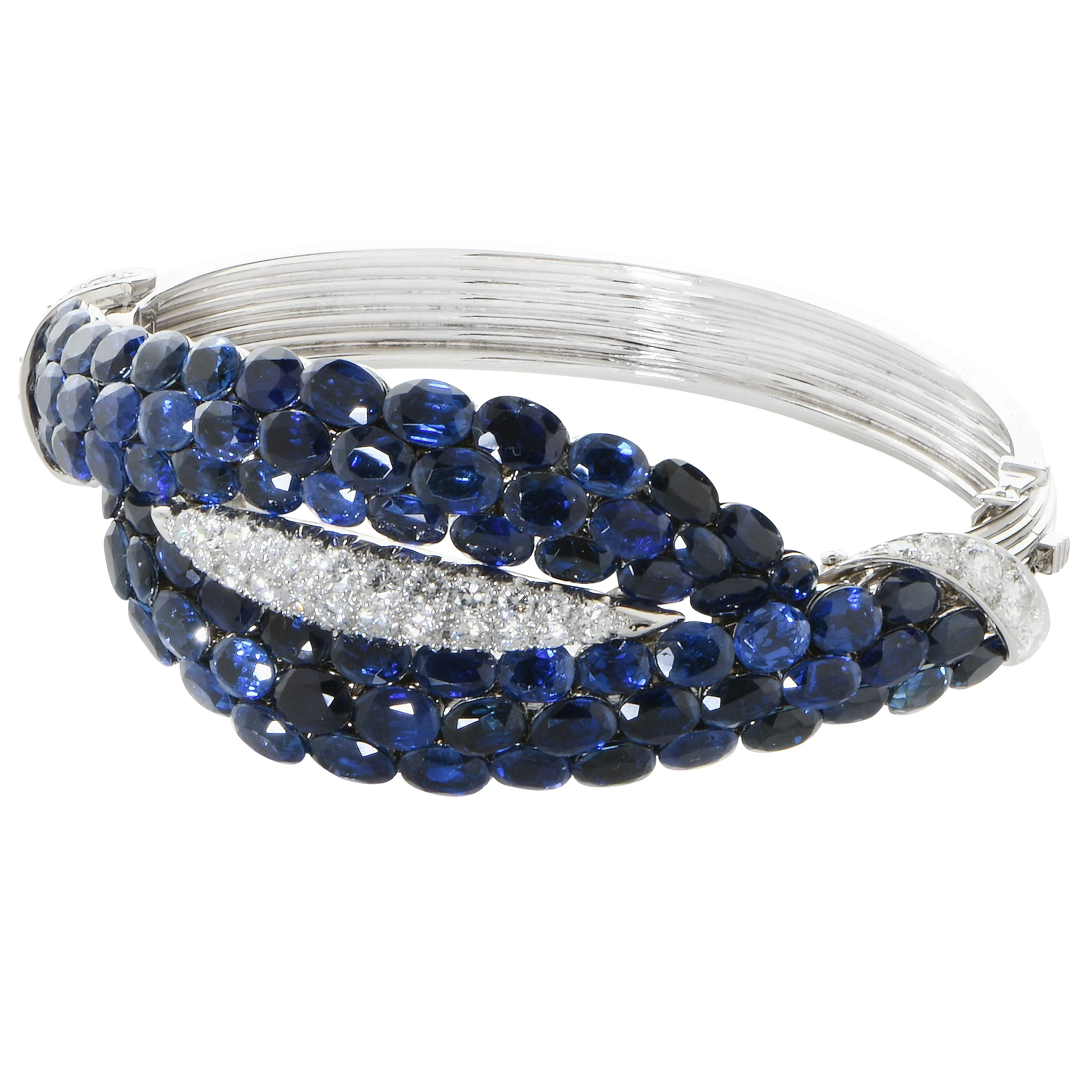 Van Cleef & Arpels Sapphire and Diamond Bangle