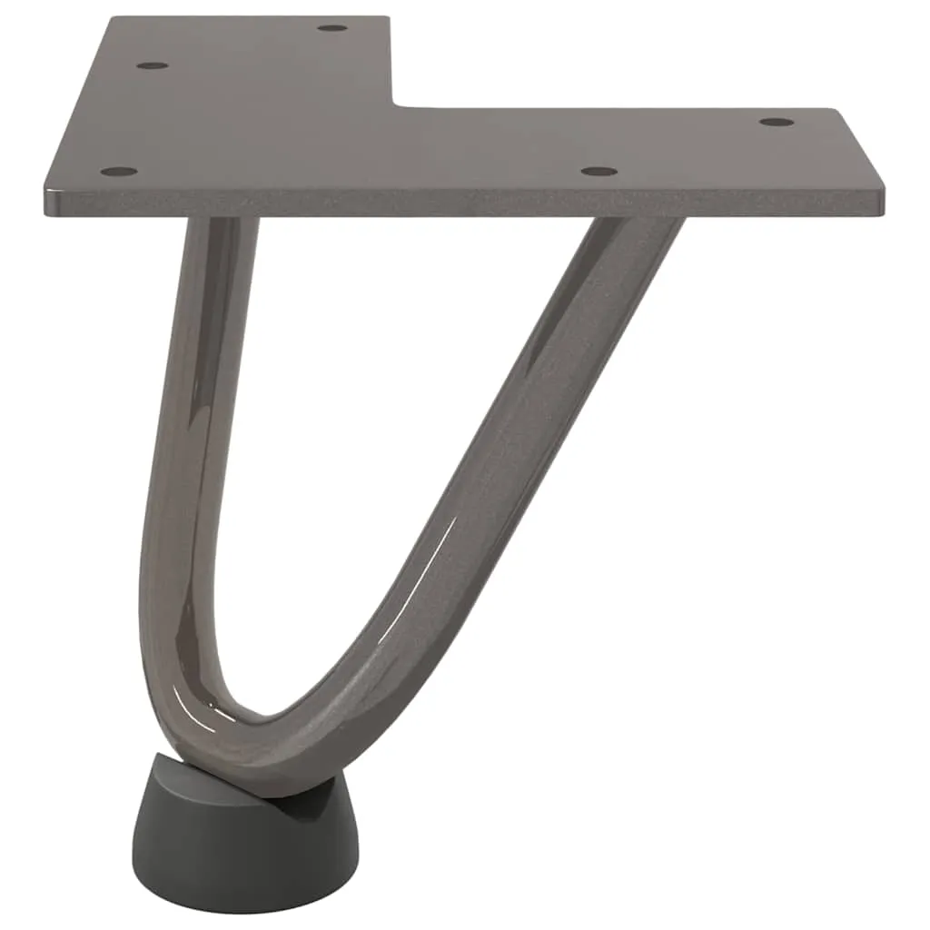 vidaXL Hairpin Table Legs 4 pcs Natural Steel 10 cm Solid Steel