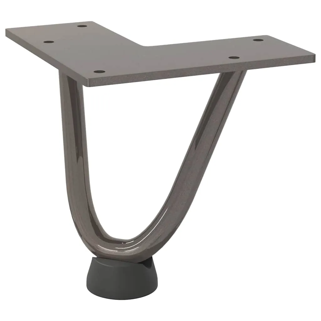 vidaXL Hairpin Table Legs 4 pcs Natural Steel 10 cm Solid Steel