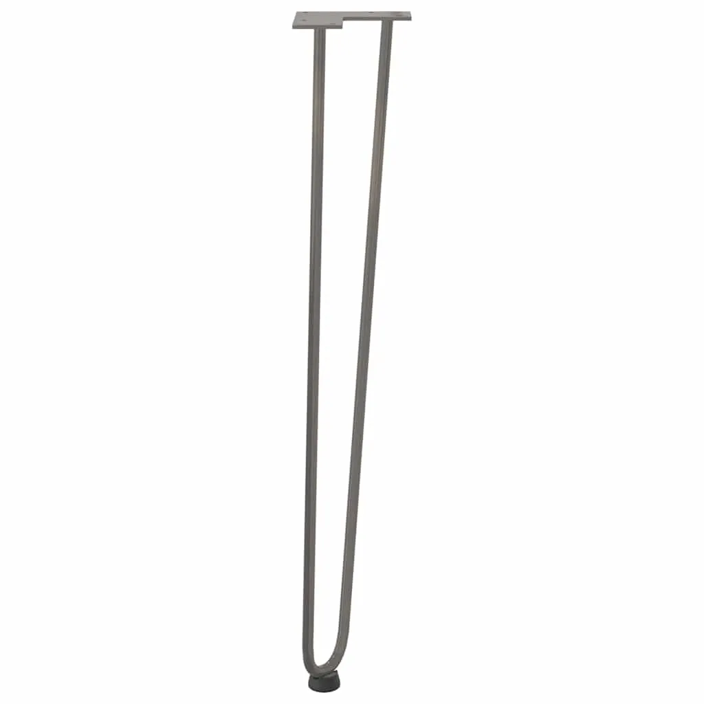 vidaXL Hairpin Table Legs 4 pcs Natural Steel 72 cm Solid Steel