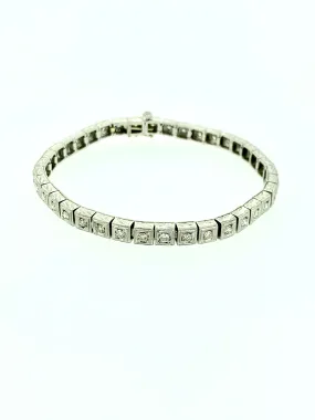 Vintage Diamond Straight Line Bracelet