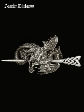 Vintage Medieval Metal Dragon Hairpin