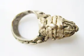Vintage Silver Rashaida or Yemen Bedouin Tower Ring Size 8