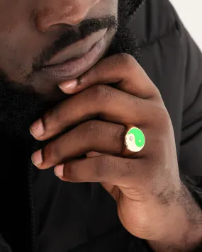 Wild For The Weekend Yin Yang Signet Ring (Medium) Gold