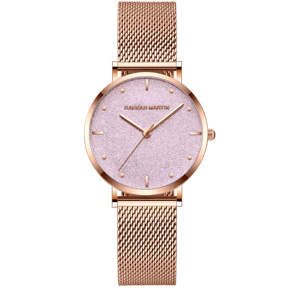 Women's Steel Mesh Quartz Watch Starry Sky Waterproof Japanese Movement Watch